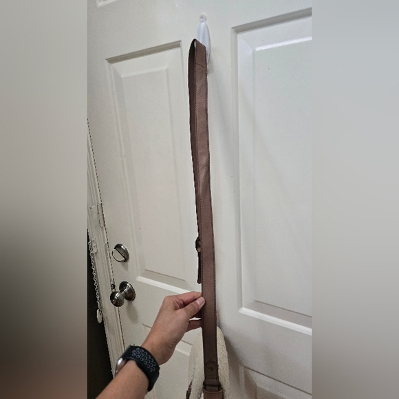 Shearling Flap Crossbody Bag - Brown and Cream Genuine Leather - Picture 13 of 17